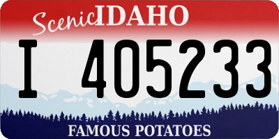 ID license plate I405233