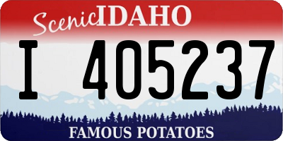 ID license plate I405237