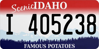 ID license plate I405238