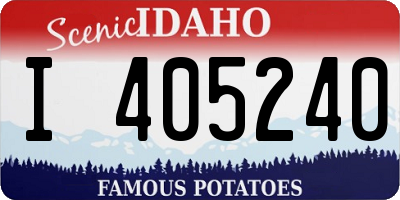 ID license plate I405240