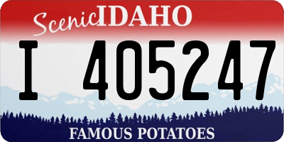ID license plate I405247
