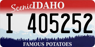 ID license plate I405252