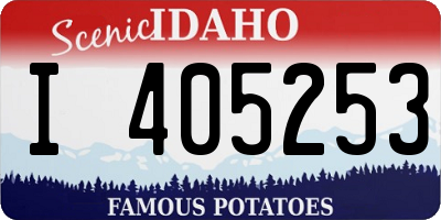 ID license plate I405253