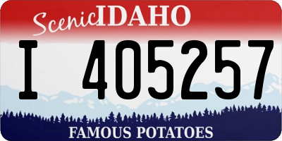 ID license plate I405257
