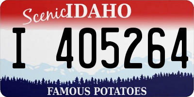 ID license plate I405264