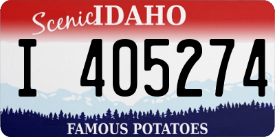 ID license plate I405274