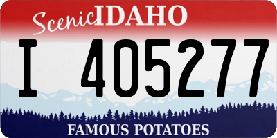 ID license plate I405277