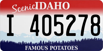 ID license plate I405278