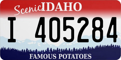ID license plate I405284