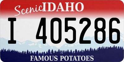 ID license plate I405286
