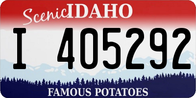 ID license plate I405292