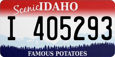 ID license plate I405293