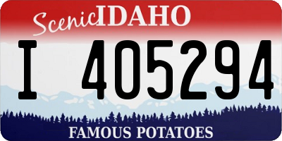 ID license plate I405294
