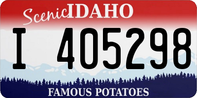 ID license plate I405298