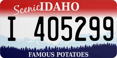 ID license plate I405299