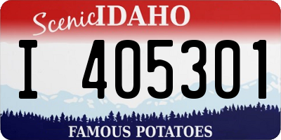 ID license plate I405301
