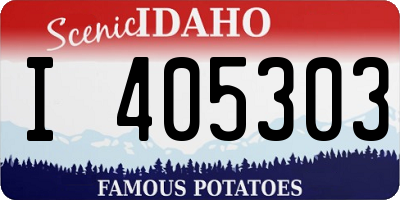 ID license plate I405303