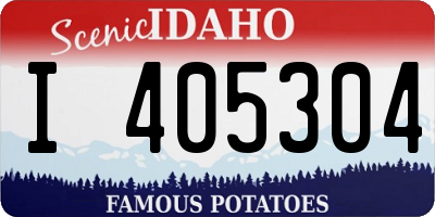 ID license plate I405304