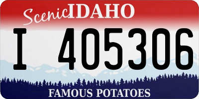 ID license plate I405306