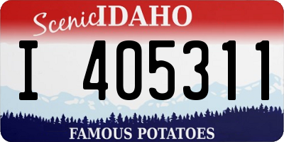 ID license plate I405311