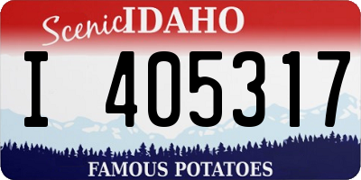 ID license plate I405317