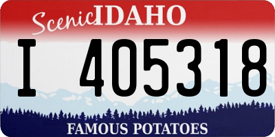 ID license plate I405318