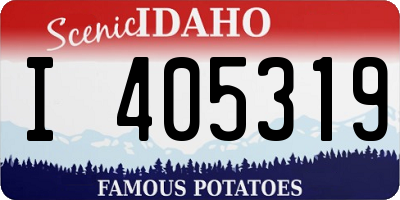ID license plate I405319