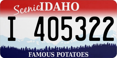 ID license plate I405322