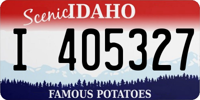 ID license plate I405327