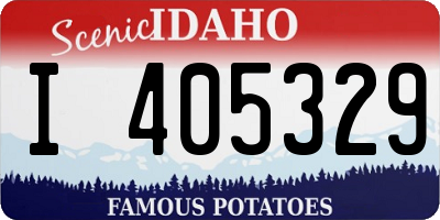 ID license plate I405329
