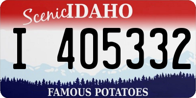 ID license plate I405332