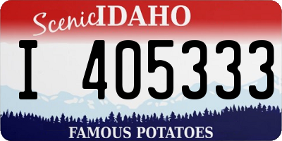 ID license plate I405333