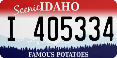 ID license plate I405334