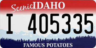 ID license plate I405335