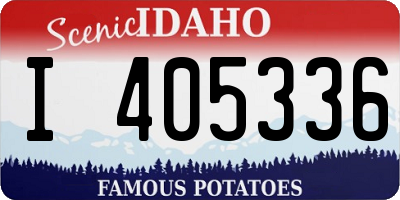 ID license plate I405336