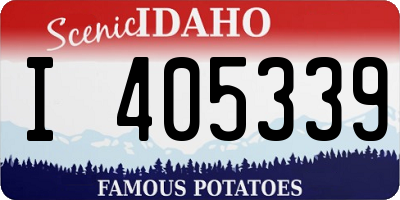 ID license plate I405339