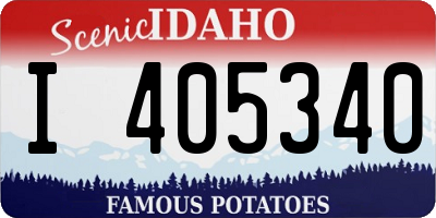 ID license plate I405340