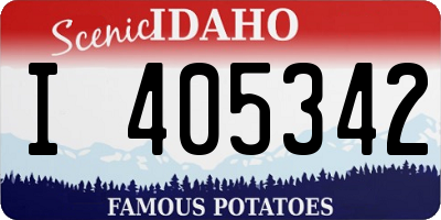 ID license plate I405342