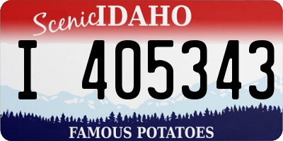 ID license plate I405343