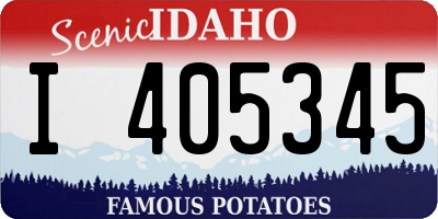 ID license plate I405345