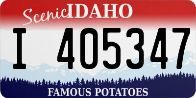 ID license plate I405347