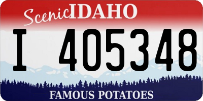 ID license plate I405348