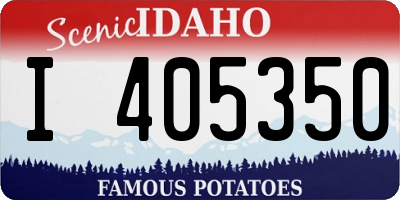 ID license plate I405350