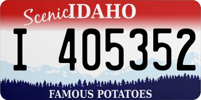 ID license plate I405352