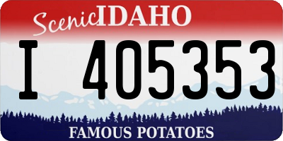 ID license plate I405353