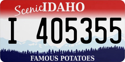 ID license plate I405355