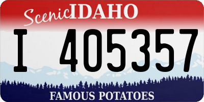 ID license plate I405357