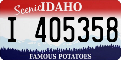 ID license plate I405358