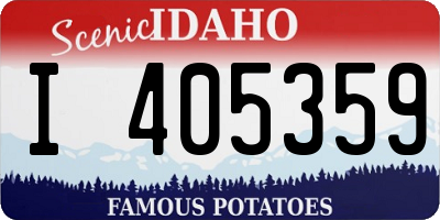 ID license plate I405359
