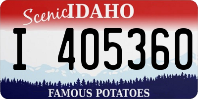 ID license plate I405360